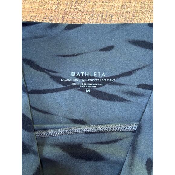 Athleta Salutation Stash Pocket II 7/8 Tight Womens Zebra Print Leggings Medium - Picture 4 of 6